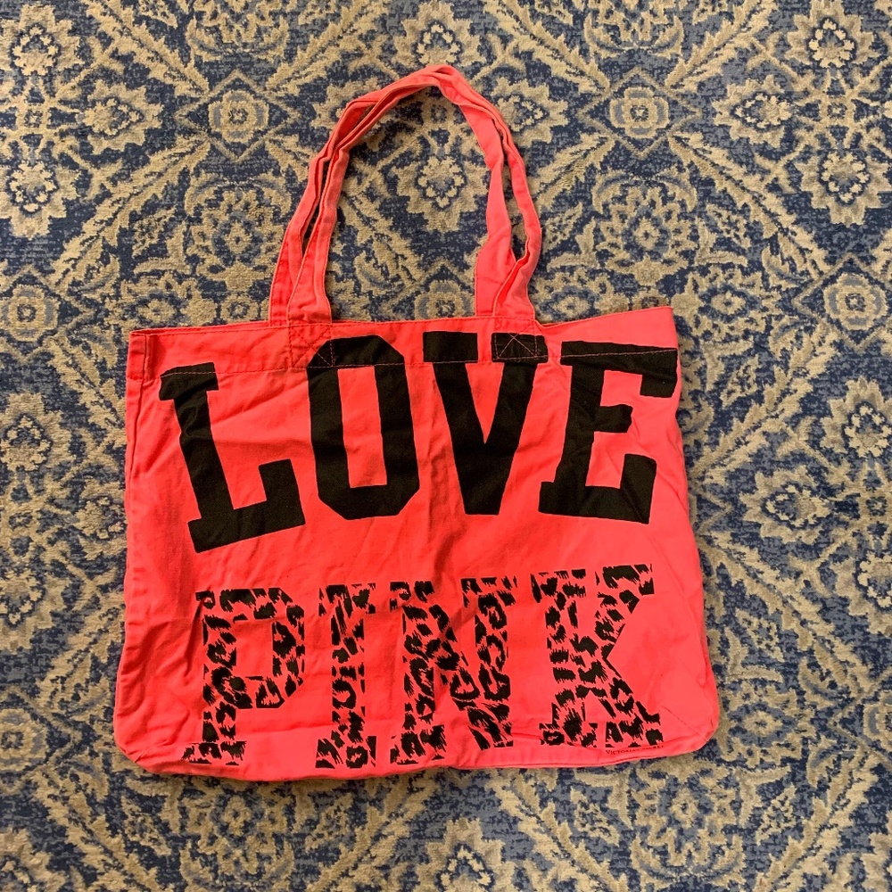 PINK Bright Pink Tote Bag "Love Pink"